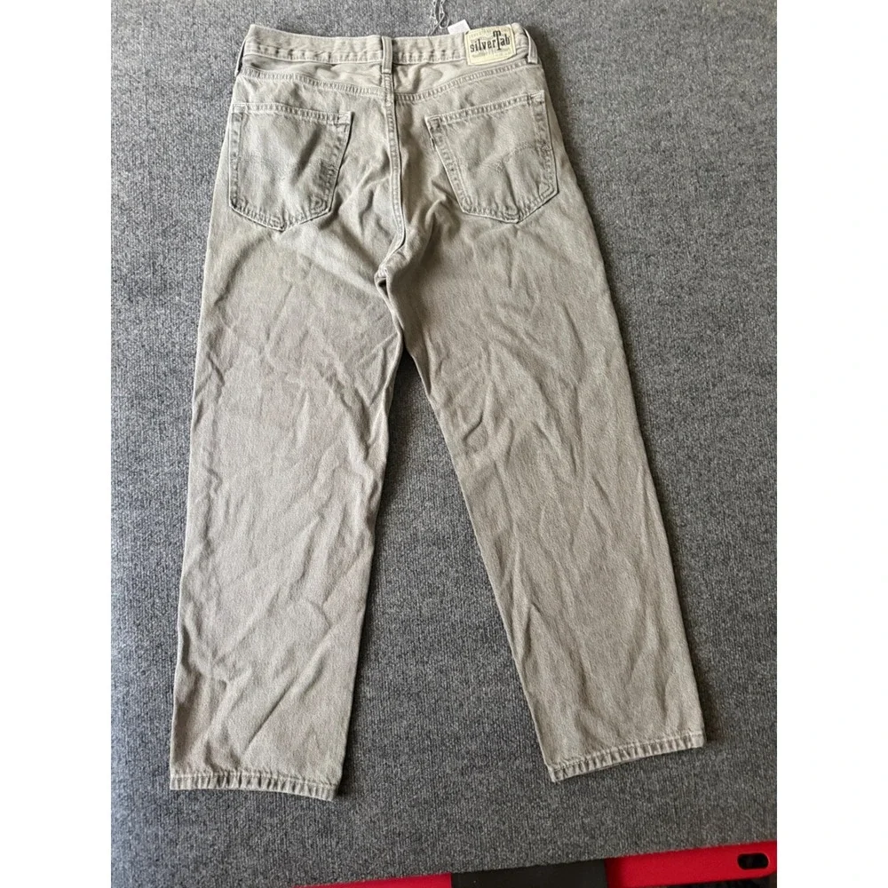 Silvertab Loose men's gray color jeans size 32X30